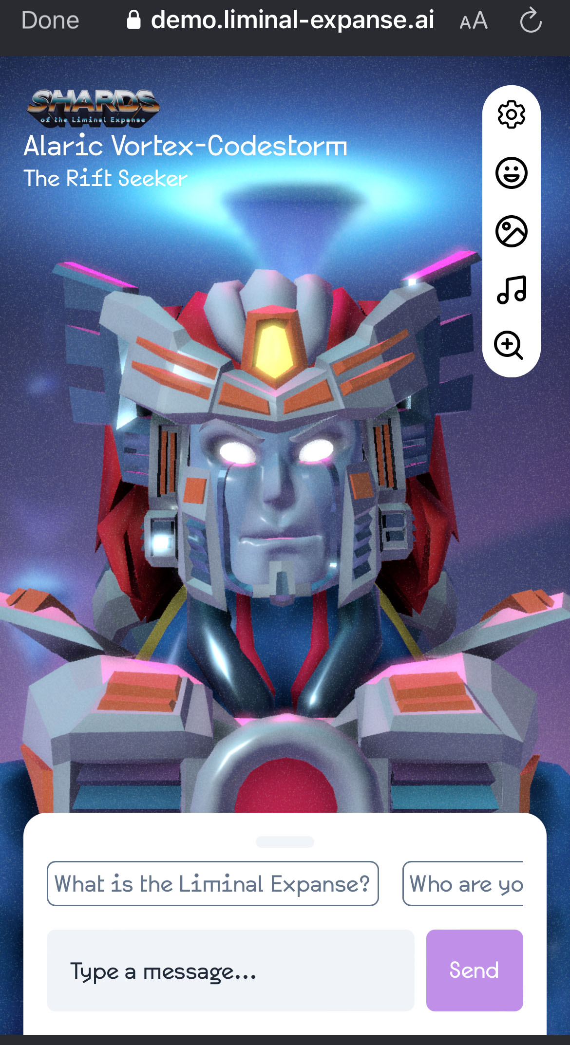 Shards of the Liminal Expanse AI persona prototype